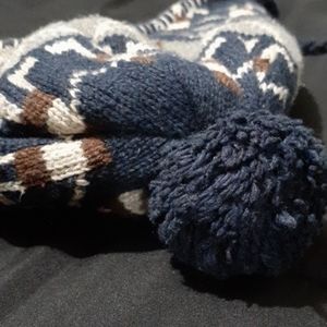 🔥 knitted beanie hat with ears and strings